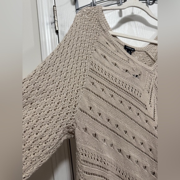 Torrid Sweater Women’s Plus Size 3X Oatmeal Open Knit Pullover Cottagecore NWT - Picture 13 of 16